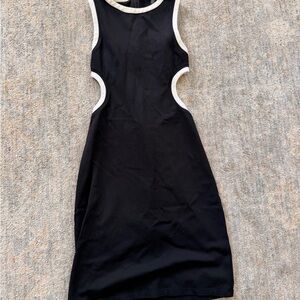 Eva Franco Celia Rib-Knit Midi Dress in Black - Size XXS